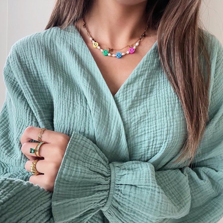 Gold Tiny Butterflies Necklace