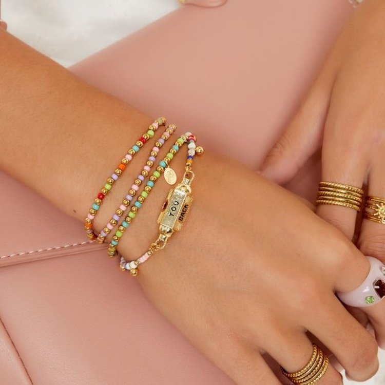 Colorful Simple Beads Bracelet / Lilac