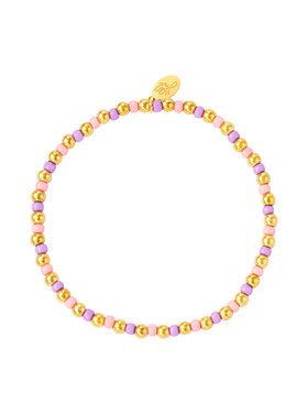 Colorful Simple Beads Bracelet / Lilac