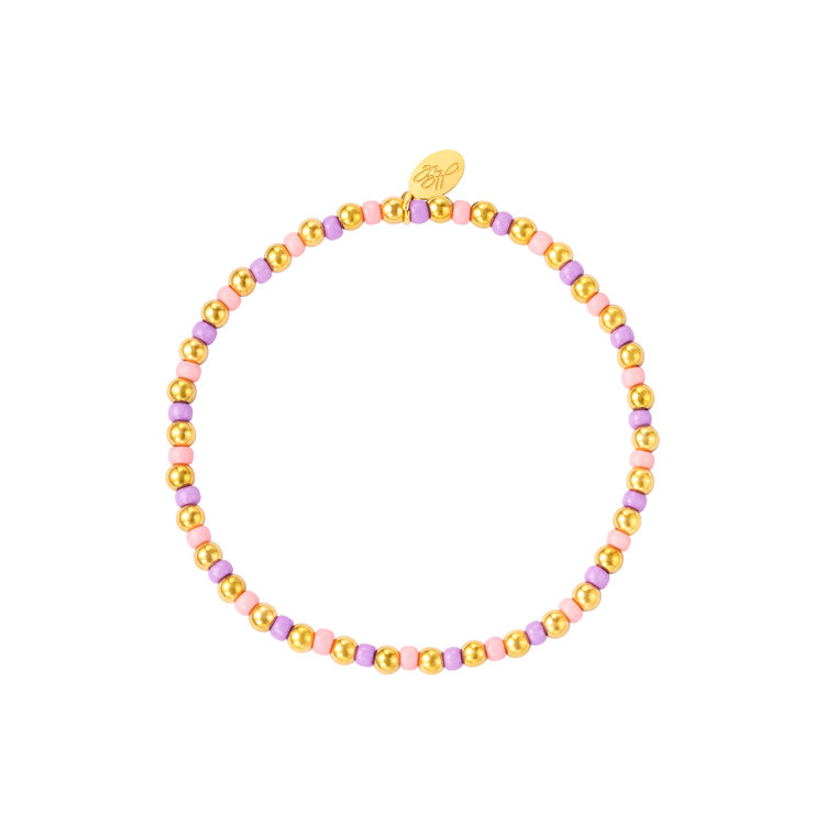 Colorful Simple Beads Bracelet / Lilac