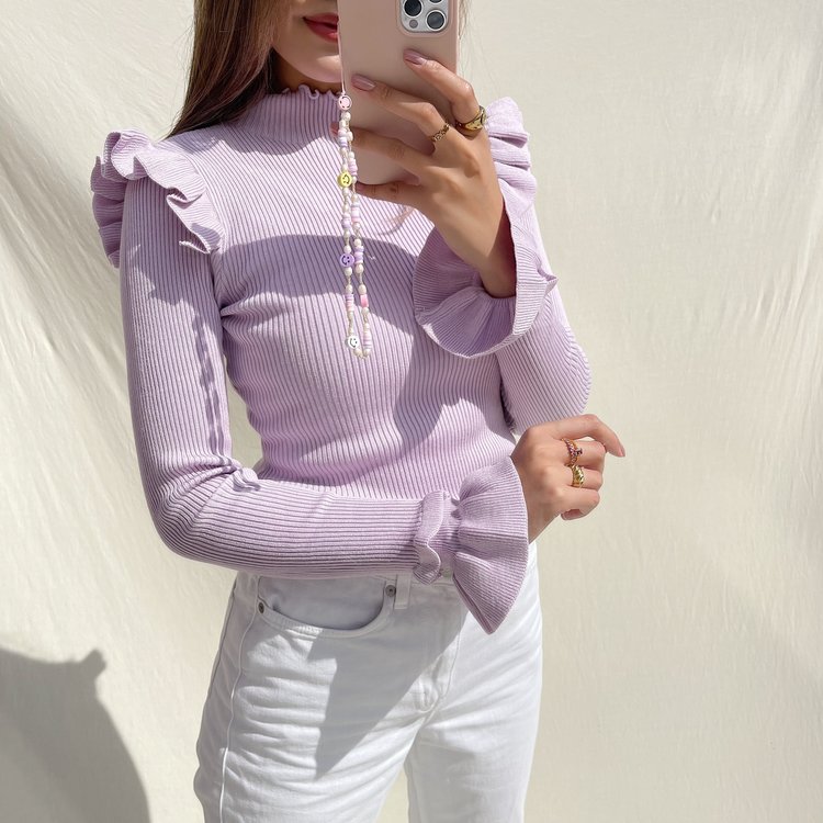 Marisa Ruffle Knit / Lilac