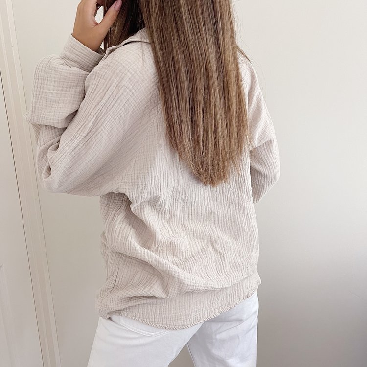 Harlow Oversized Blouse / Beige