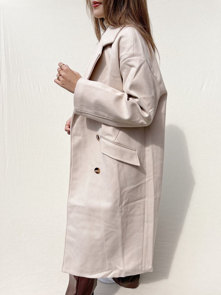 Shea Oversized Long Coat / Beige