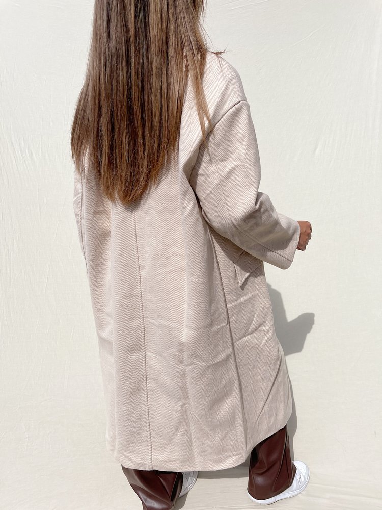 Shea Oversized Long Coat / Beige