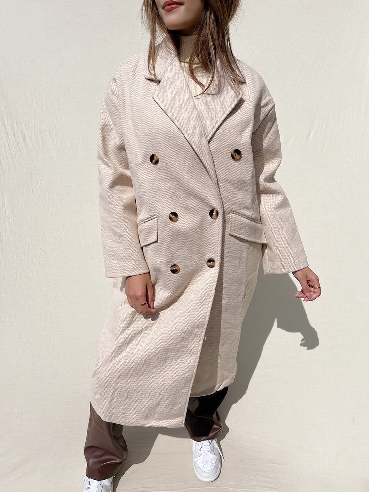 Shea Oversized Long Coat / Beige