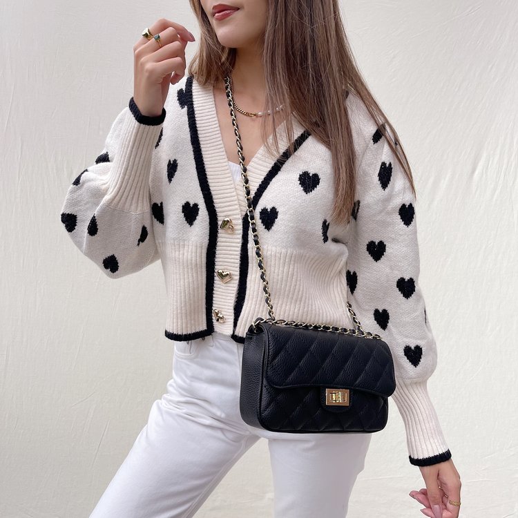 Naime Quilted Chain Bag / Black