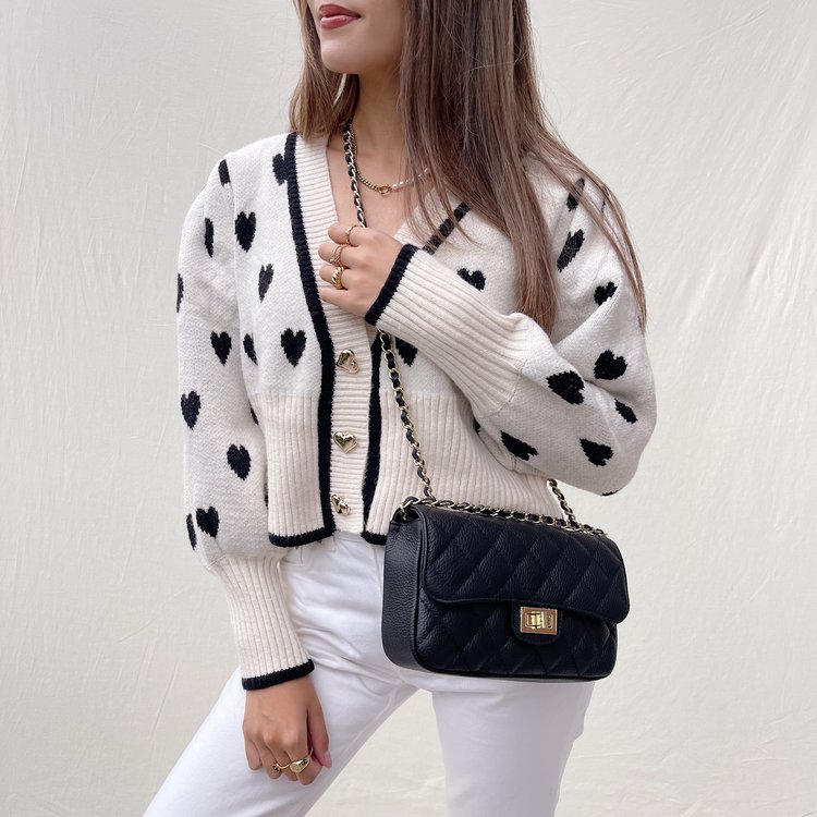 Naime Quilted Chain Bag / Black