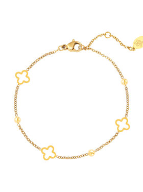 Gold Cute Clovers Bracelet