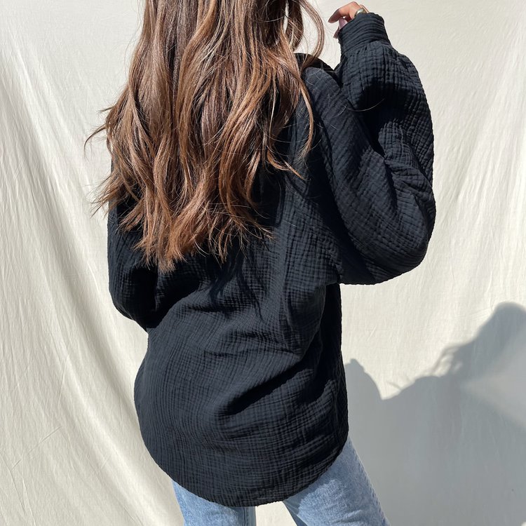 Harlow Oversized Blouse / Black