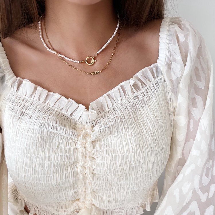 Gold Double Chain Starry Necklace