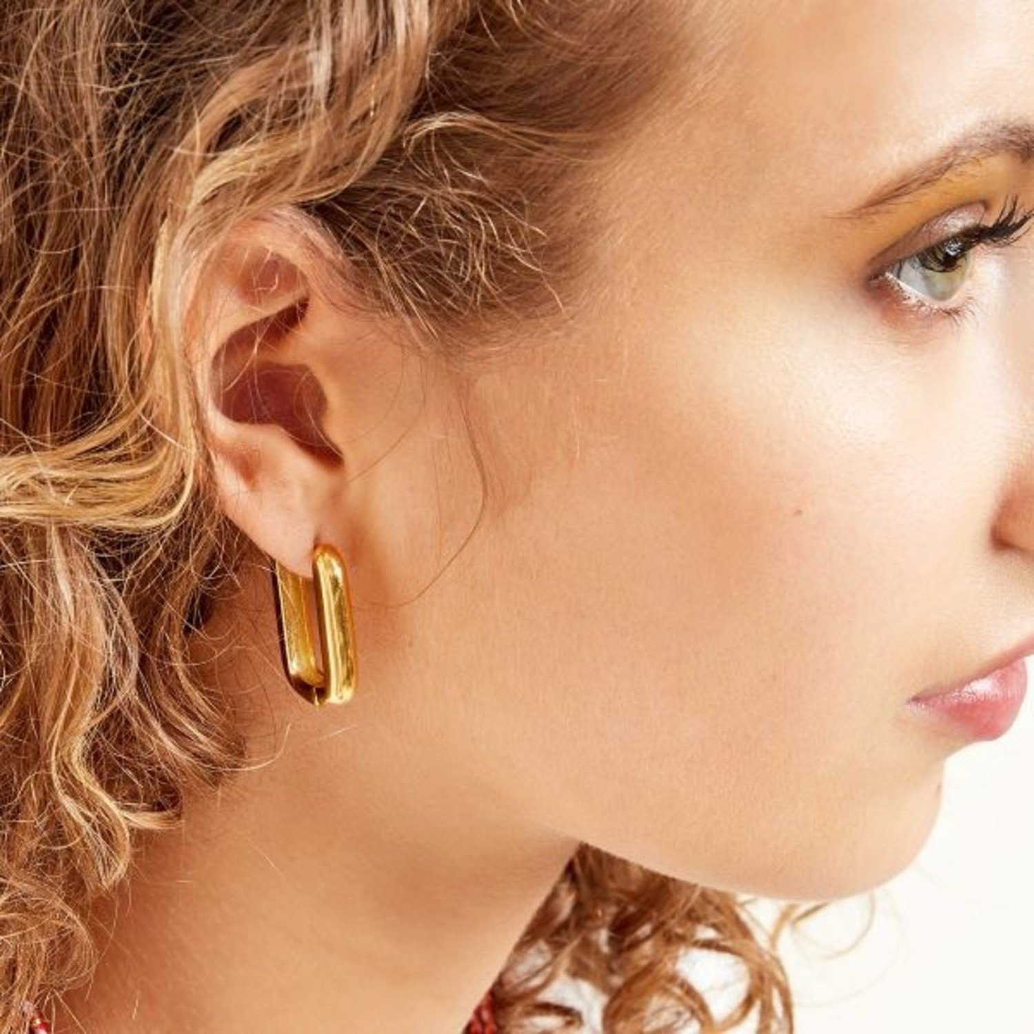COS Large Square Embossed Earrings | Endource