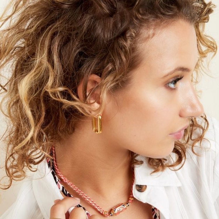 Silver Iconic Square Earrings / Large