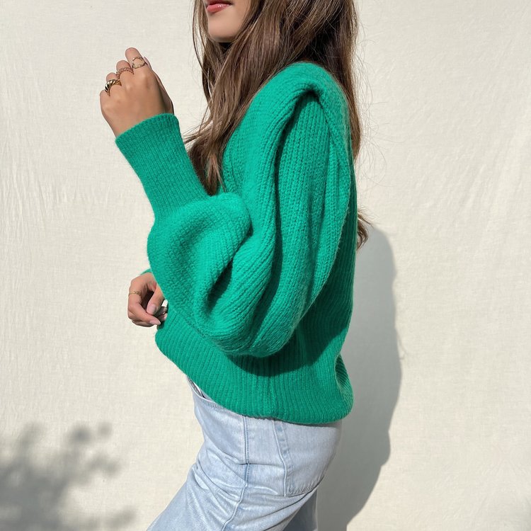 Jiony Button Knit Cardigan / Green
