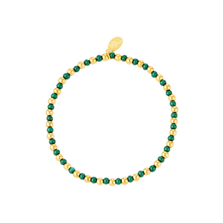 Two Tones Beads Bracelet / Green