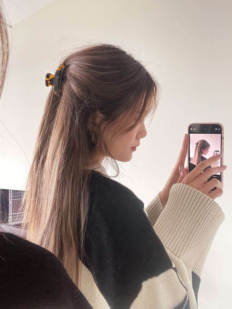 Aleiza Marble Hair Claw / Brown