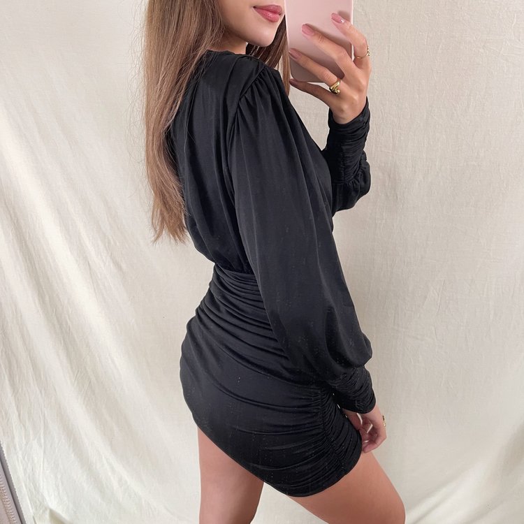 Mimmi Ruched Dress / Black