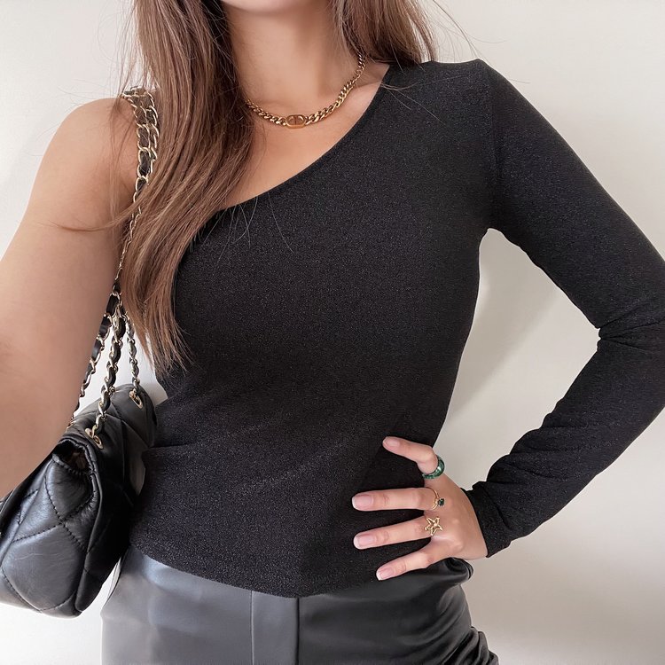 Alivia Glitter Top / Black