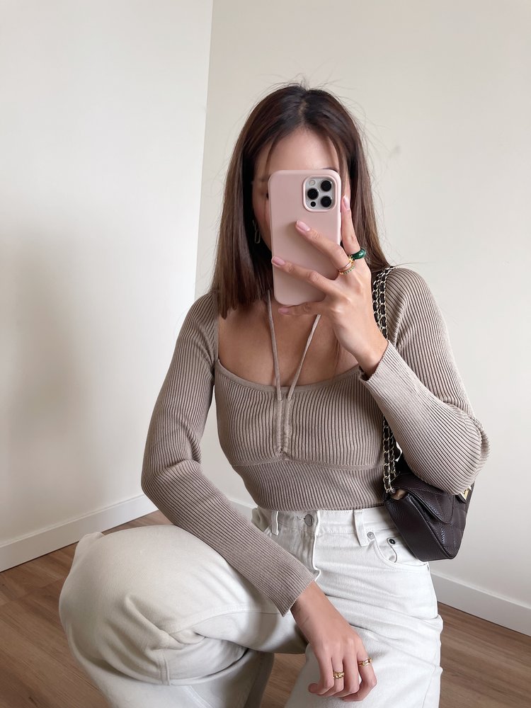 Zyanna Strap Top / Beige