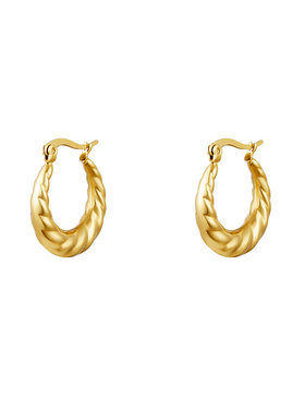 Gold Baguette Hoop Earrings