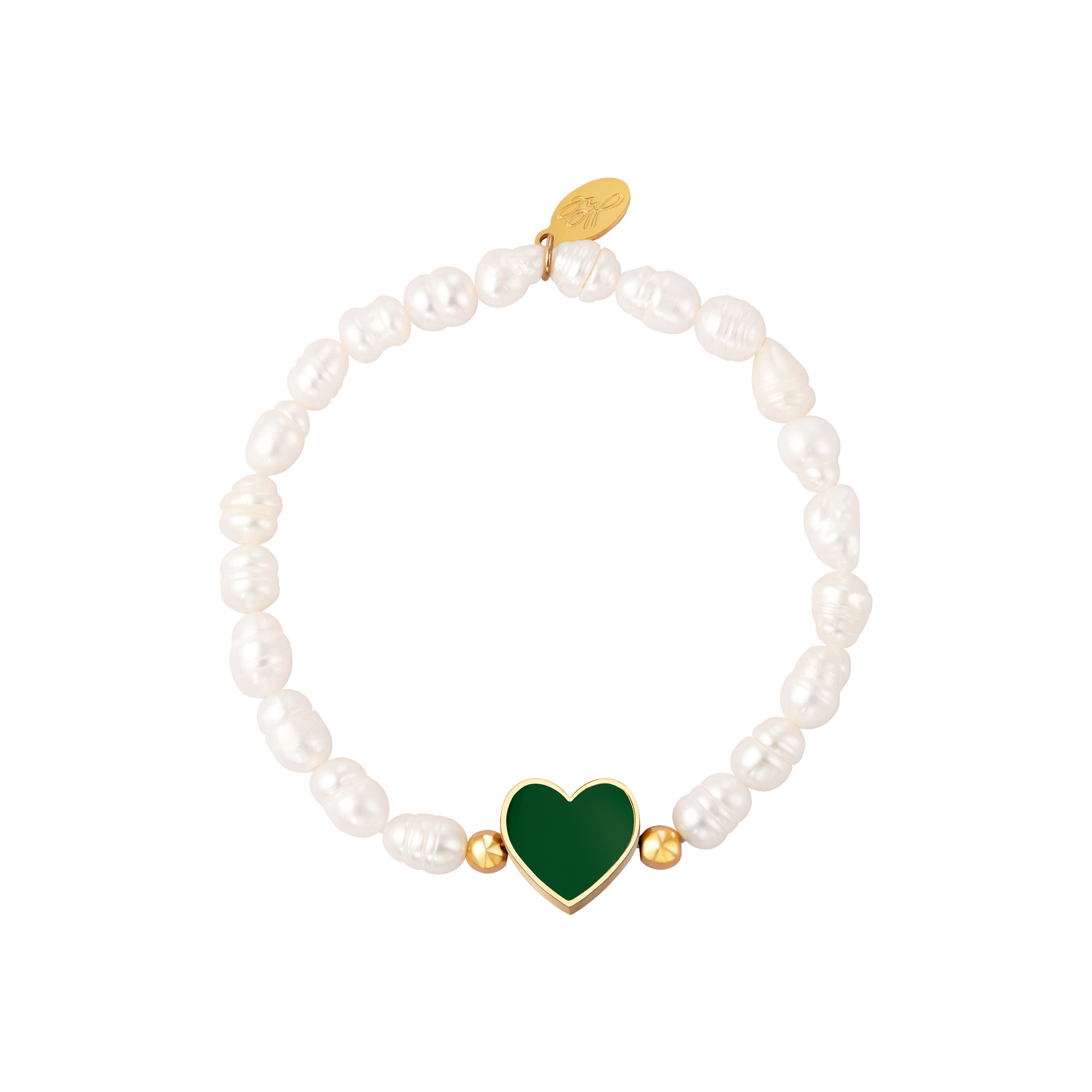 Bracelet Pearl Heart Initial – ByNouck Jewelry