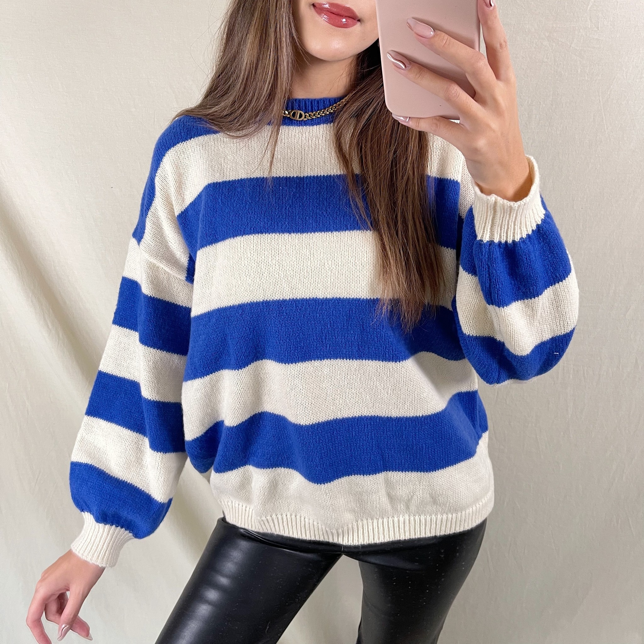 Franky Striped Sweater / Dark Blue - Hello My Love
