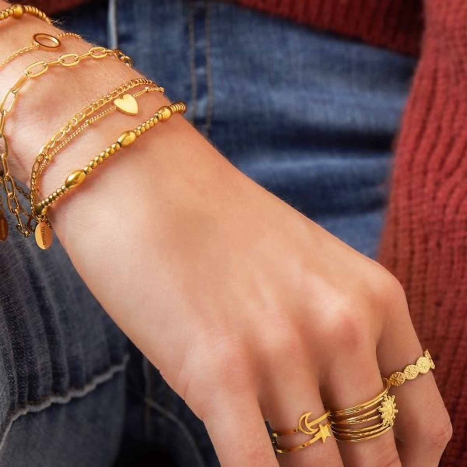 Double Chain Gold Bracelet