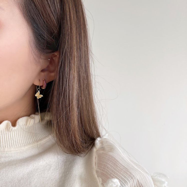 Silver Butterfly Dangle Earrings