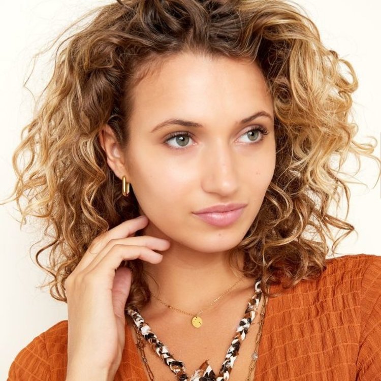 Gold Iconic Square Earrings / Small