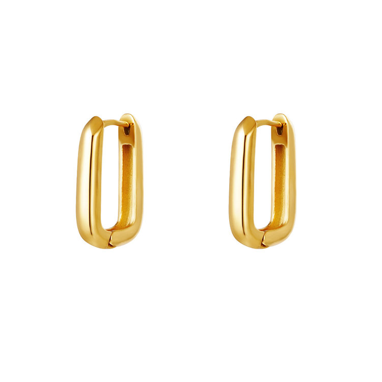 Gold Iconic Square Earrings / Small