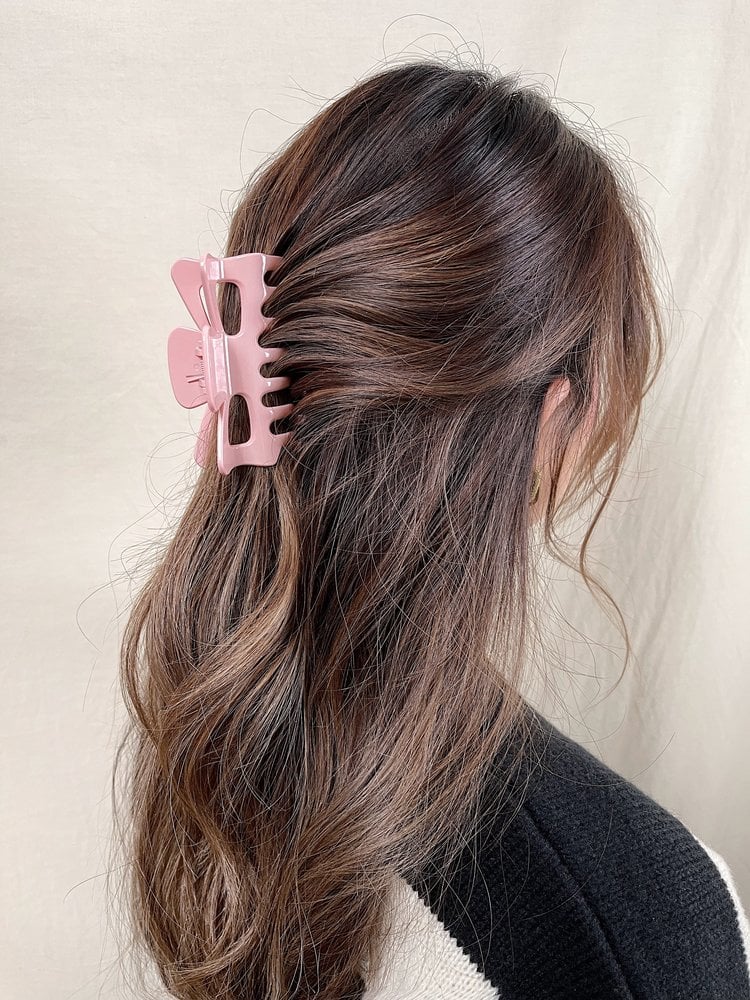Tuva Shiny Hair Claw / Pink