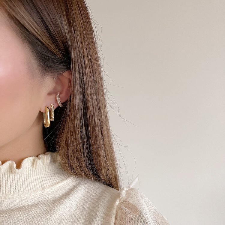 Gold Iconic Square Earrings / Large