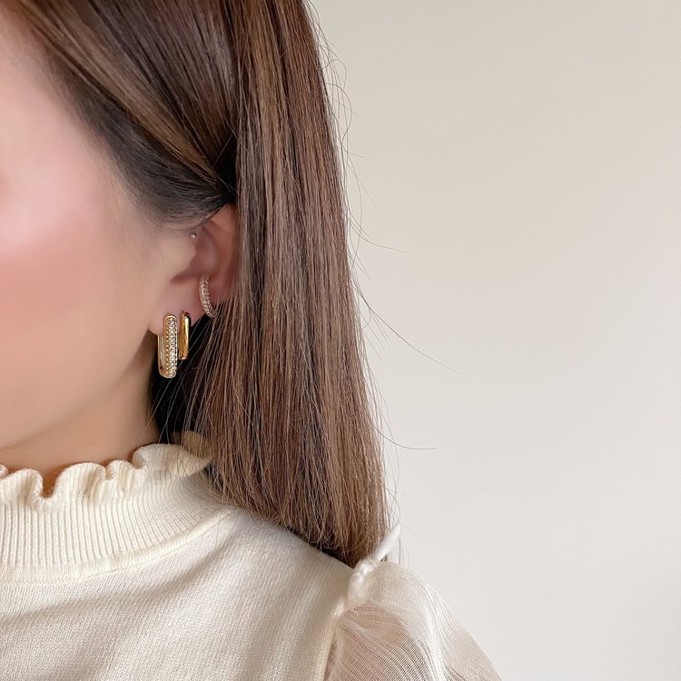 Gold Iconic Square Earrings / Small