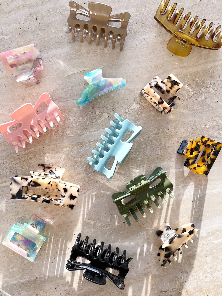 Tuva Shiny Hair Claw / Green