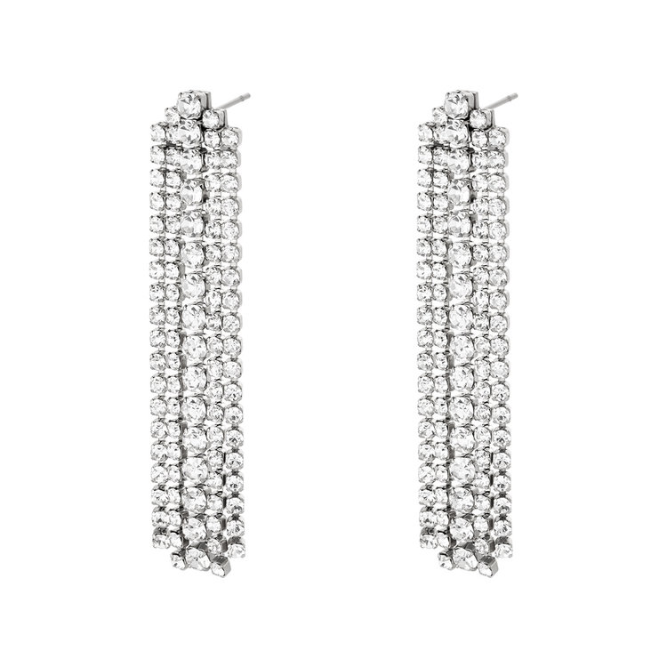 Silver Sparkle Party Earrings