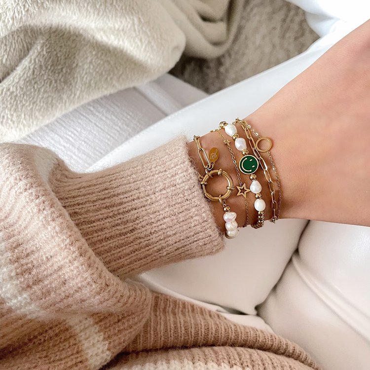 Gold Two Chain Bracelet