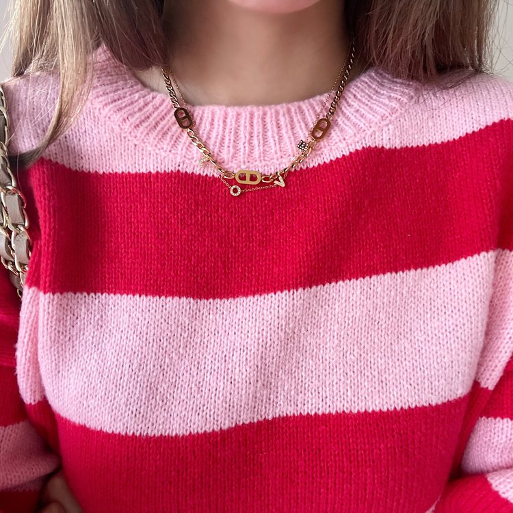 Gold Sparkle Love Necklace