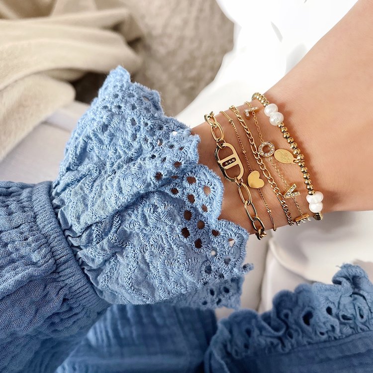 Gold Sparkle Love Bracelet