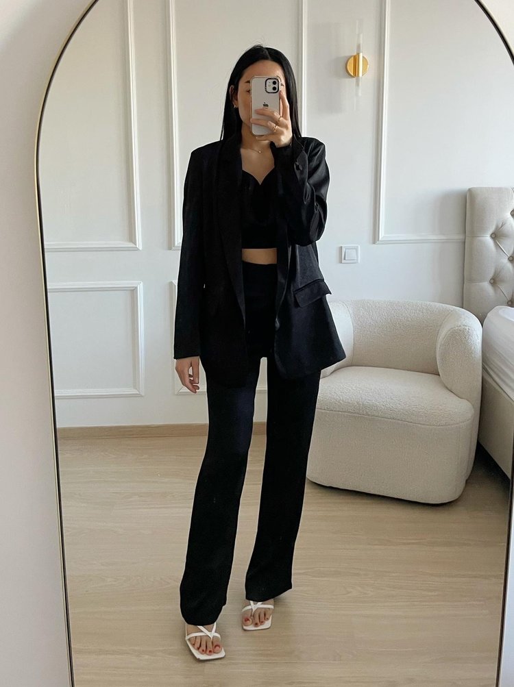 Ninette Silk Trousers / Black