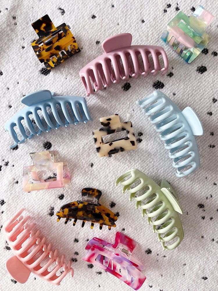 Felia Shiny Hair Claw / Pink