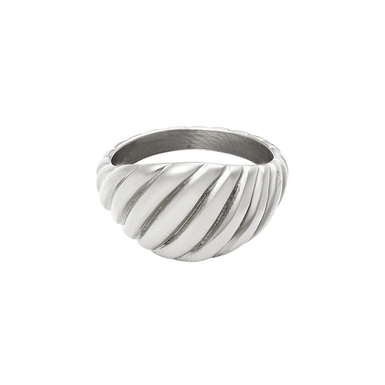 Silver Bold Baguette Ring