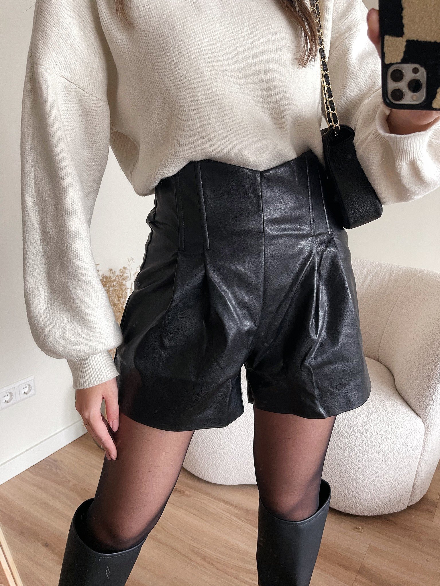 Faux Leather Shorts for Women