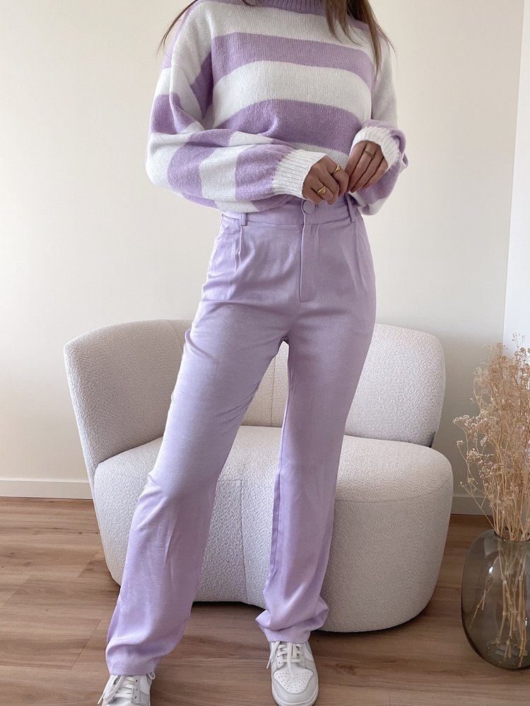 Ninette Silk Trousers / Lilac