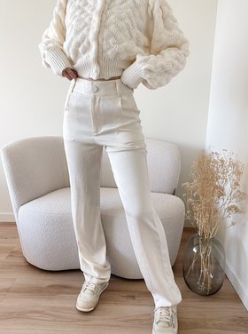 Ninette Silk Trousers / Ecru