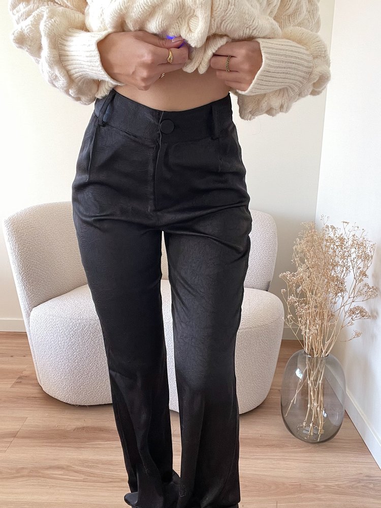 Ninette Silk Trousers / Black