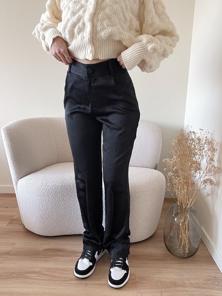 Ninette Silk Trousers / Black