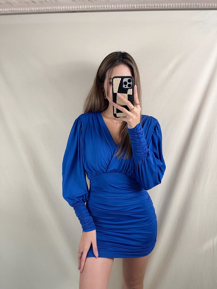 Mimmi Ruched Dress / Cobalt Blue