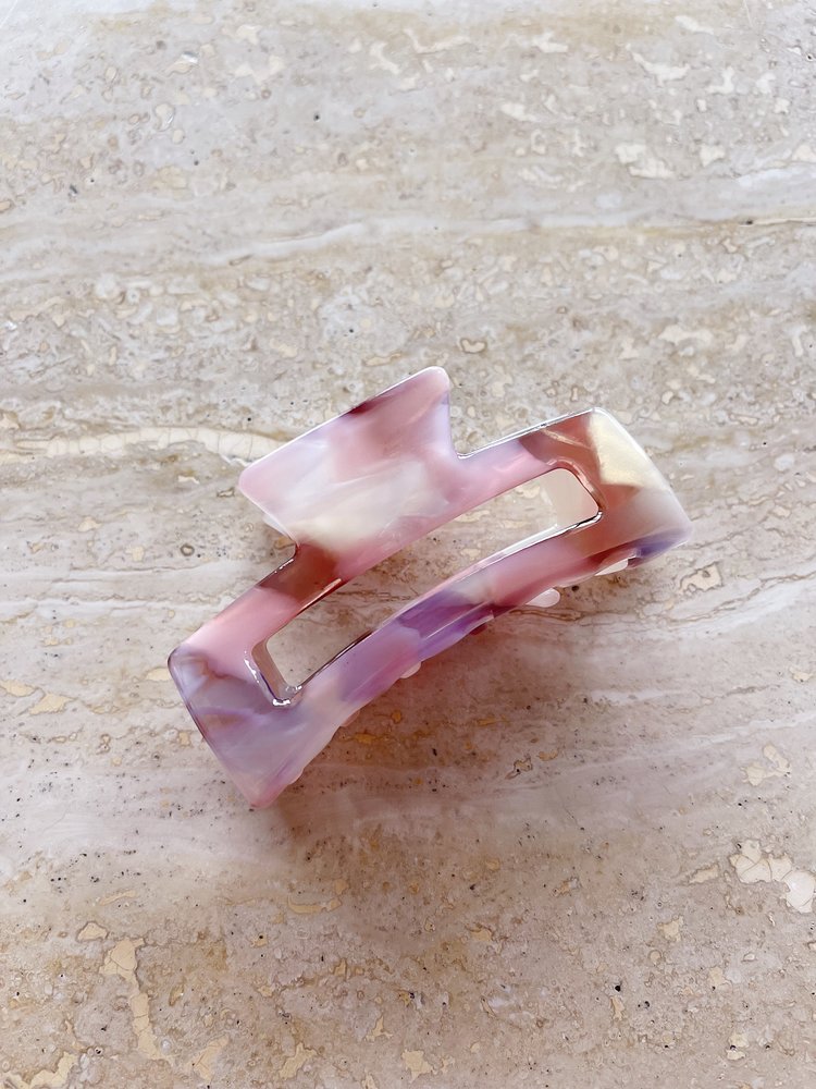 Sisi Marble Hair Claw / Floral