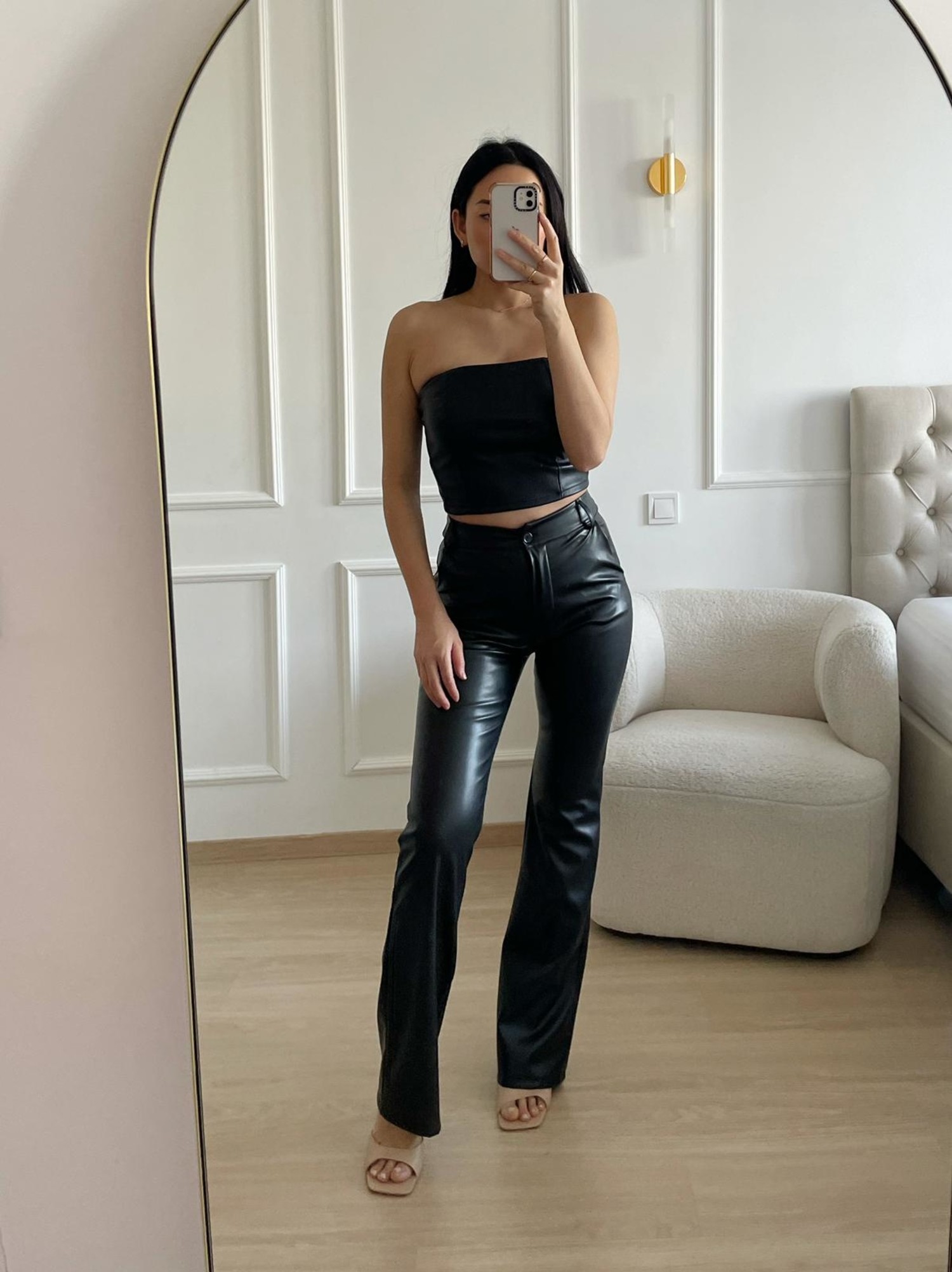 Mika Faux Leather Tube Top / Black - Hello My Love