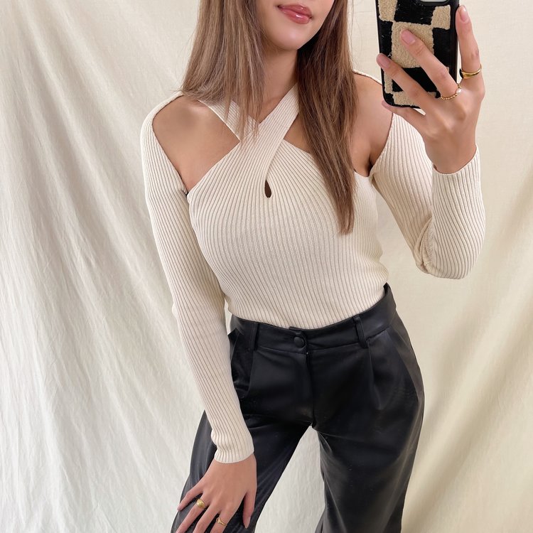 Shaya Crossover Top / Beige