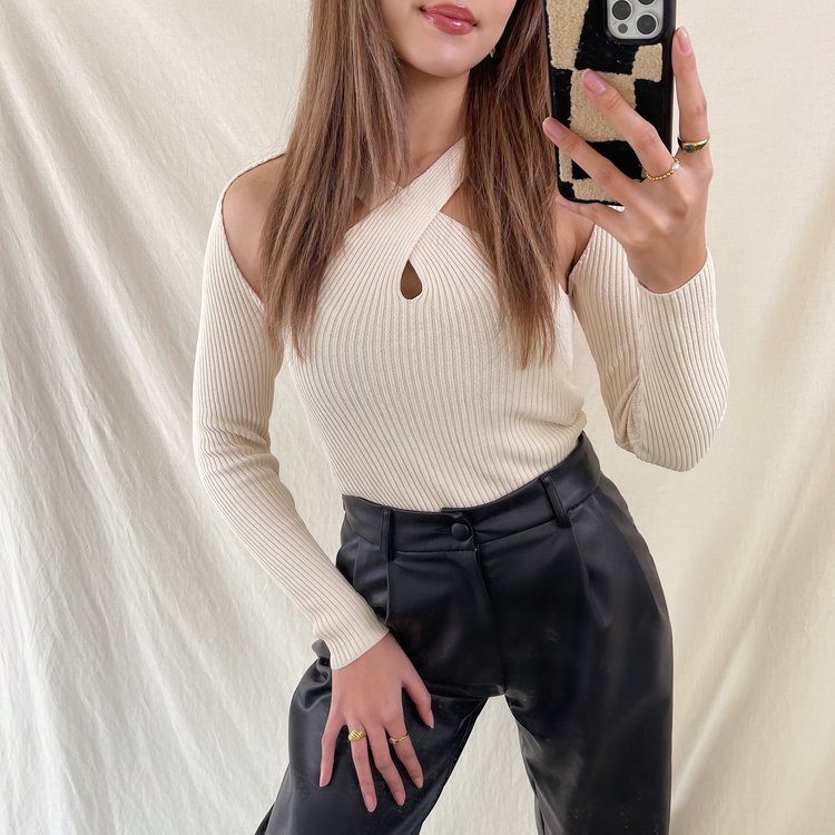 Shaya Crossover Top / Beige